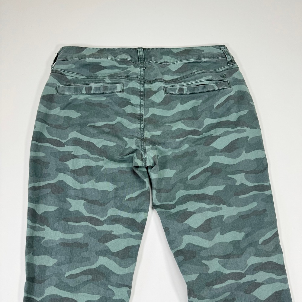 American Eagle Camo Skinny Pants Womens 6 Green Stretch Patch Pockets Military - Picture 8 of 14